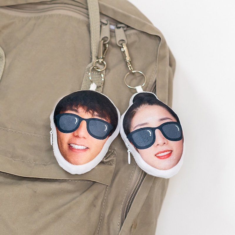 Photo custom avatar charm keychain decoration double-sided doll gift bag pendant - Charms - Other Materials Multicolor