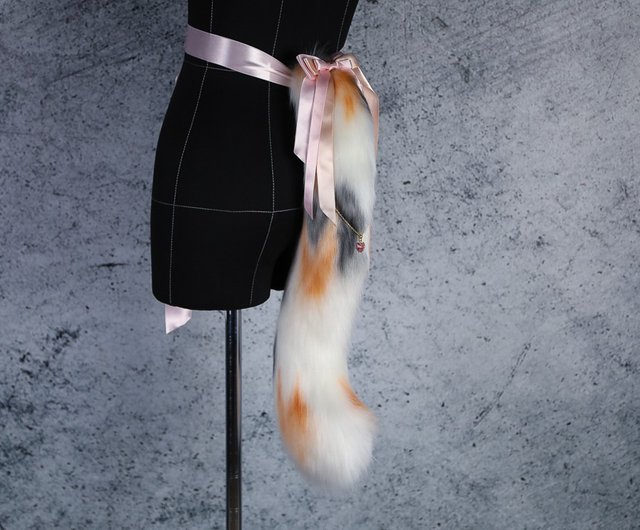 Calico kitten ear and tail set fashion