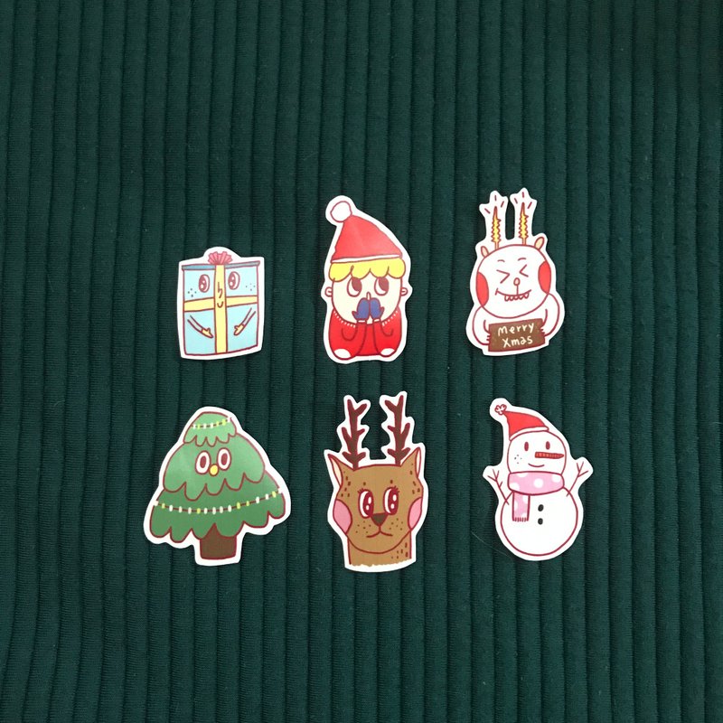 耶誕節 貼紙組 - 貼紙 - 紙 多色