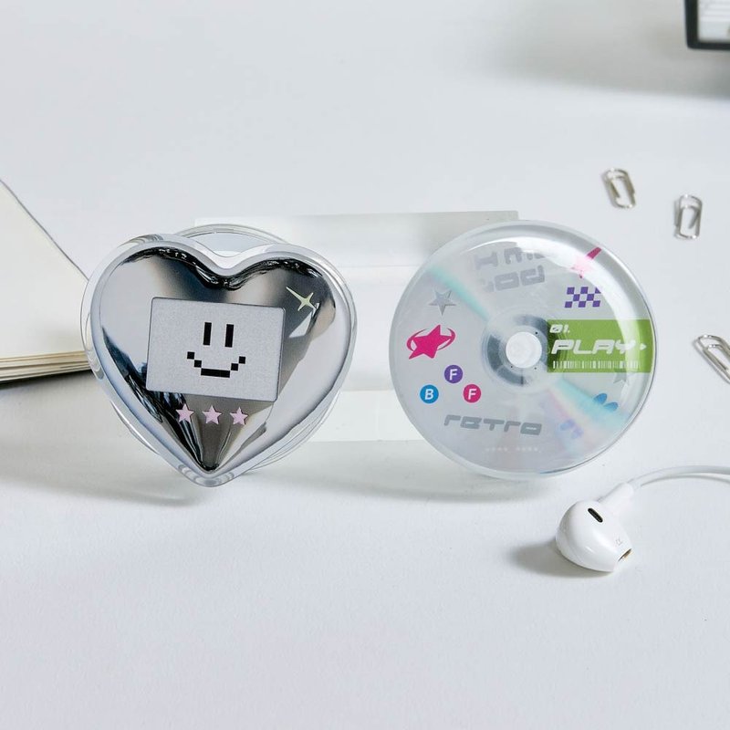 Heart-Shaped Tamagotchi MagSafe Airbag Stand - Phone Stands & Dust Plugs - Acrylic Multicolor