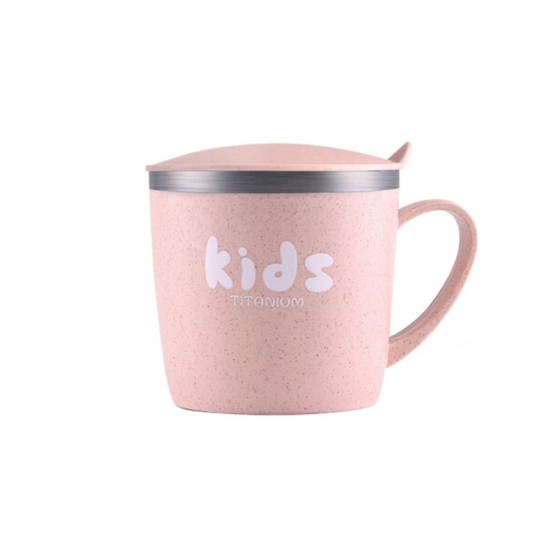 【Pure Titanium Slightly Flawful Goods】Pure Titanium Children-Water Cup 250ml-Pink - Children's Tablewear - Other Metals Pink