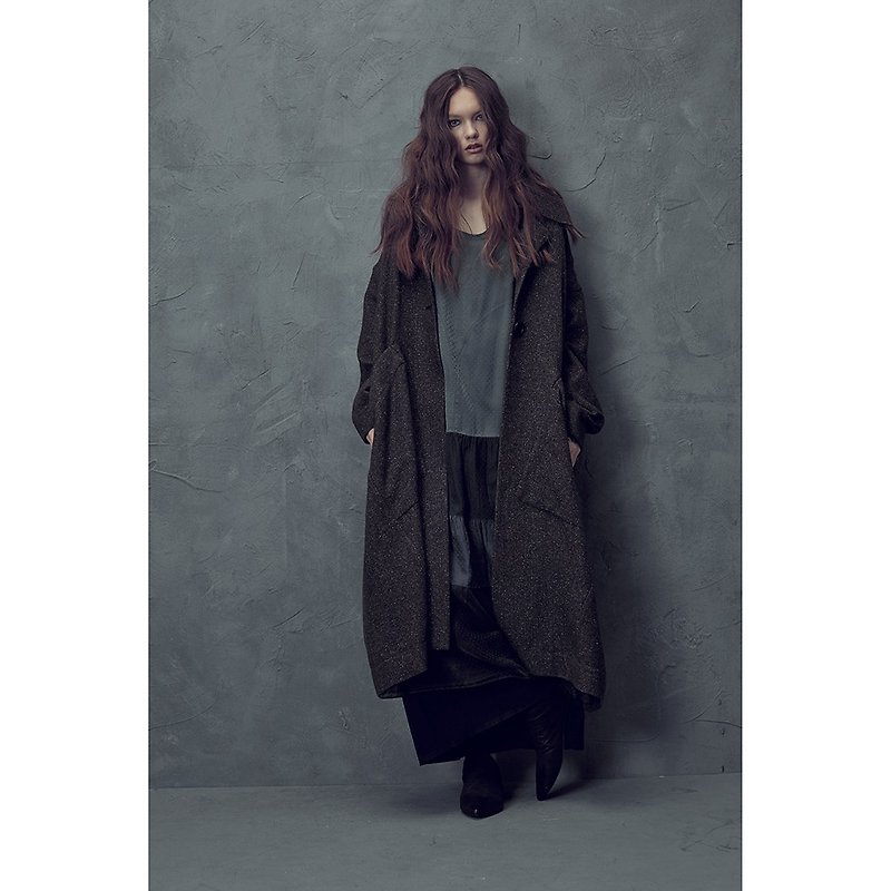 1802D13 suit collar longboard coat - Women's Casual & Functional Jackets - Wool Brown