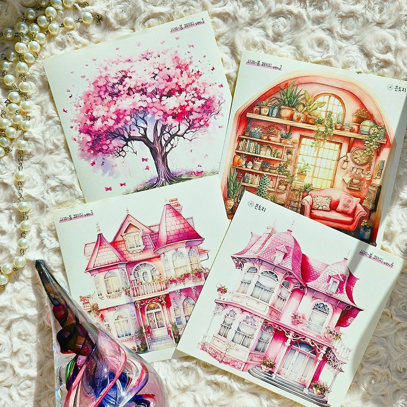 Four Seasons - Spring paper sticker - 貼紙 - 紙 