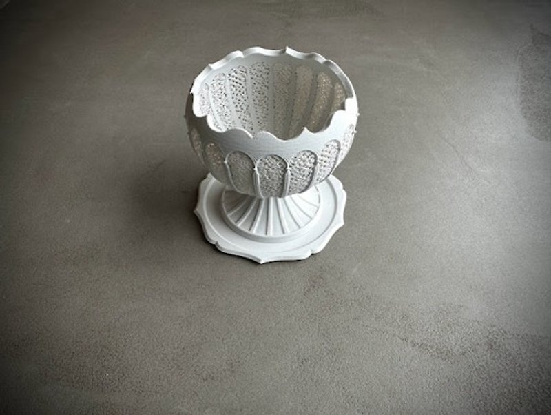Mesh flowerpot pot stand set (high seat) white - Plants - Plastic White
