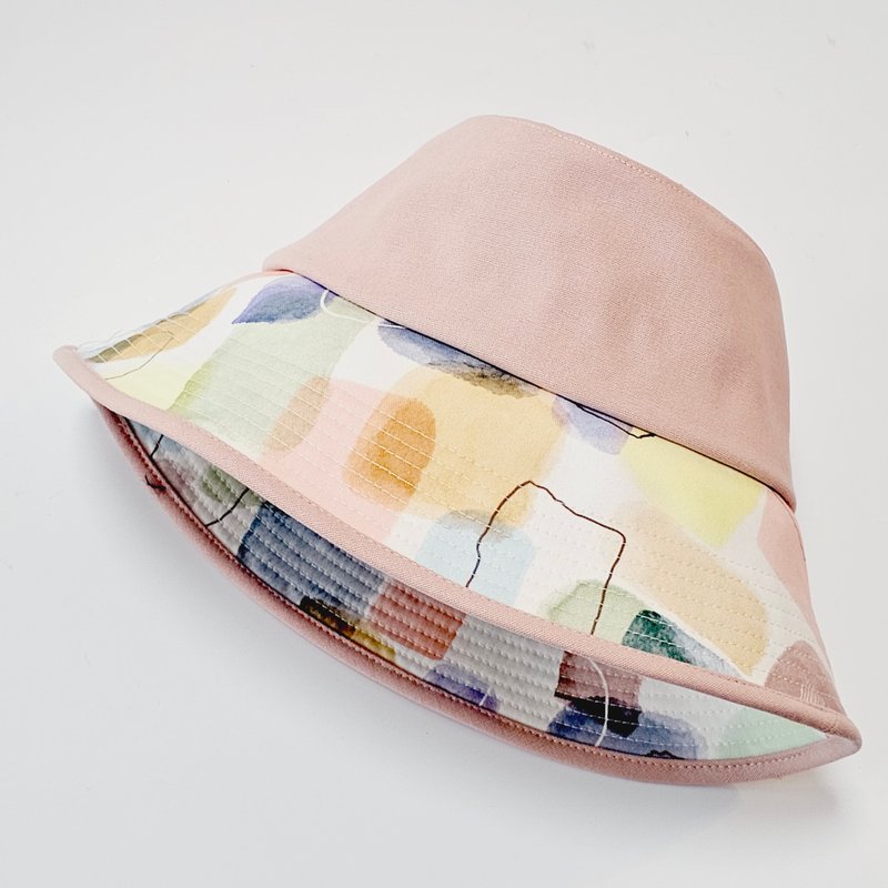 【HiGh MaLi】Lady Series/Sunflower Big Brim Sun Hat/Tender Pastel #Mother’s Day - Hats & Caps - Cotton & Hemp Black