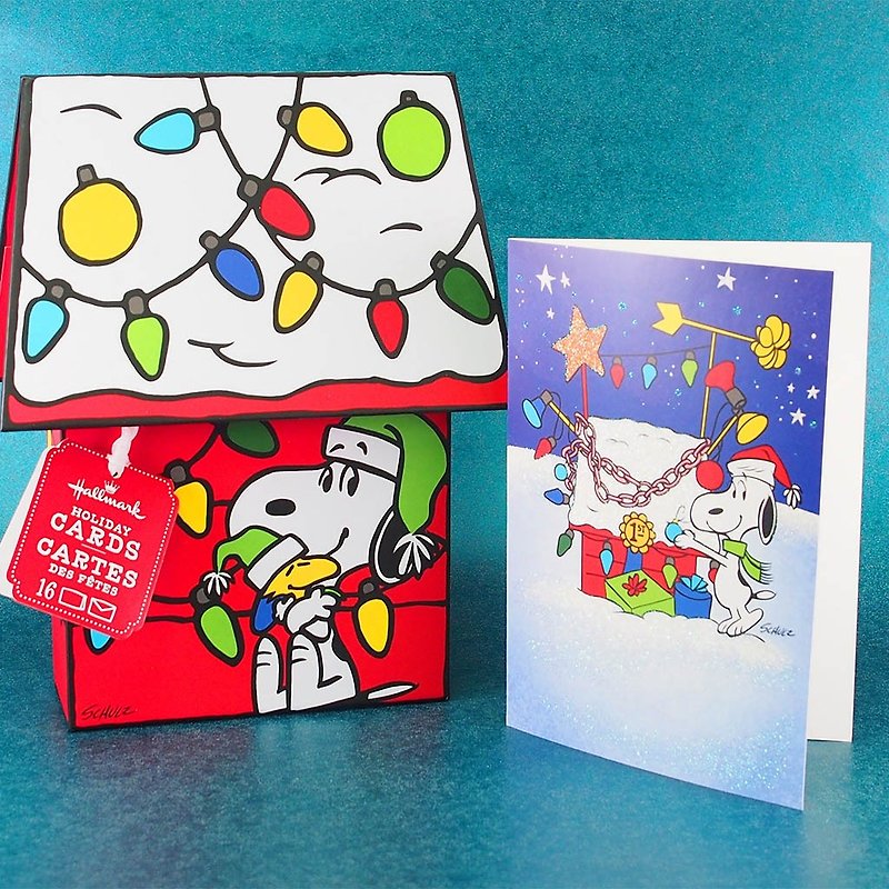 Christmas cassette -Snoopy furnish the house (16 cards) - การ์ด/โปสการ์ด - กระดาษ สีน้ำเงิน