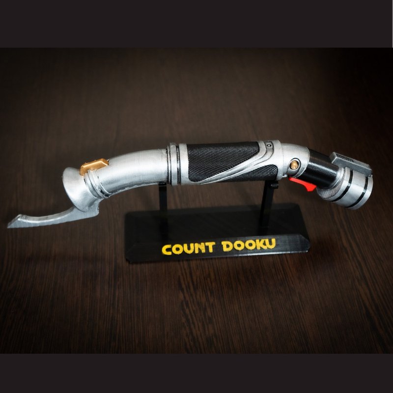 Count Dooku lightsaber | Star Wars Props | star wars gift | Star Wars Replica - 擺飾/家飾品 - 塑膠 銀色
