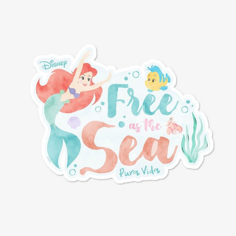 Pura Vida 美國品牌  DISNEY聯名 小美人魚貼紙 - 貼紙 - 紙 
