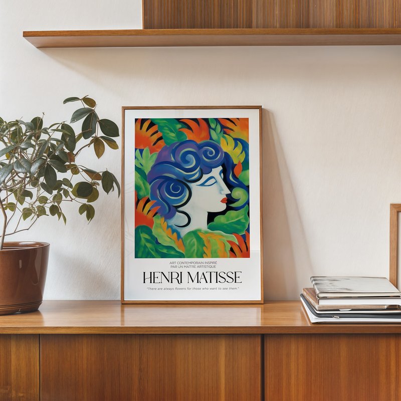 ジャングルミューズ / マティス風 モダンイラスト ポスター 装飾画 壁掛け画 フレームレス - ポスター・絵 - 紙 