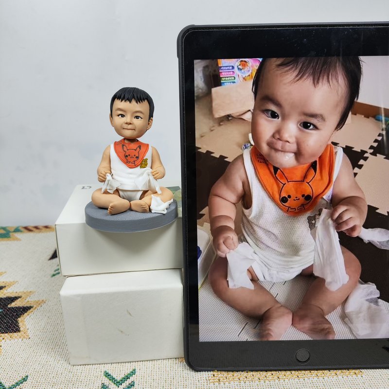 客制化人物公仔 兒童 人偶 3D 人像 肖像畫 訂制 似顏繪 禮物 - 寶寶/兒童玩具/玩偶 - 黏土 多色
