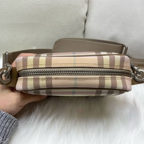 Burberry pink check clearance bag