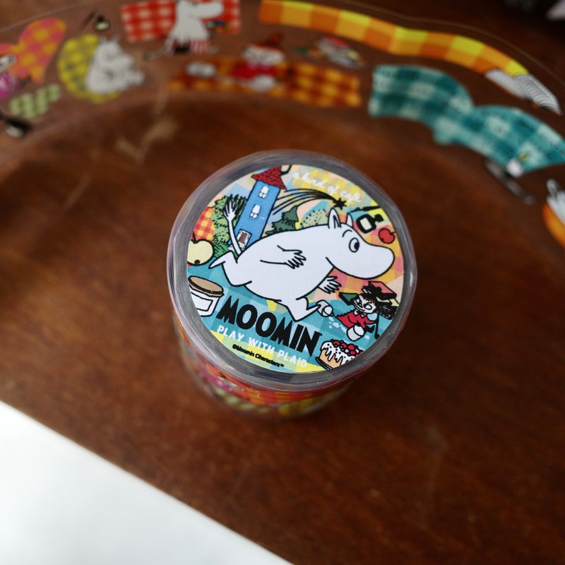 【Pinkoi x Moomin】a kind o café | Play With Plaid PET tape - มาสกิ้งเทป - พลาสติก หลากหลายสี