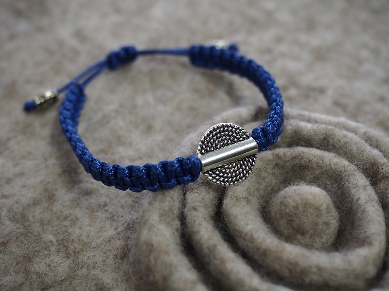Silver Wax Line Bracelet - Bracelets - Other Materials Blue