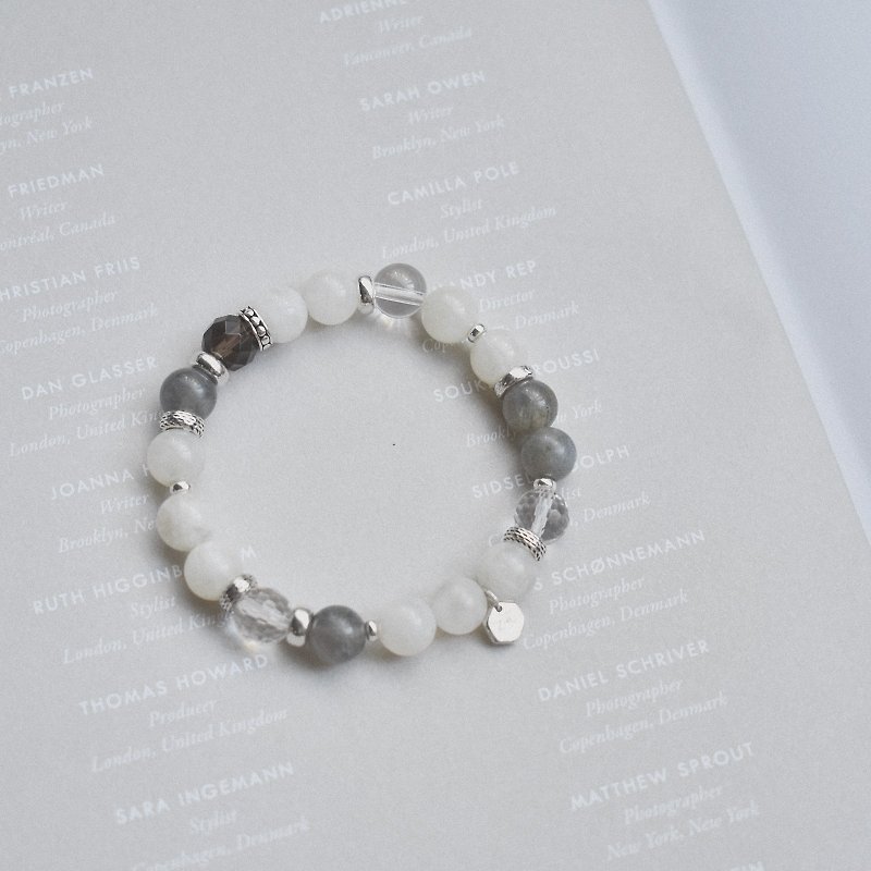 Moonlight Effect (Pure Silver/Natural Mineral/Gift/Moonlight/Send Her) - Bracelets - Gemstone White
