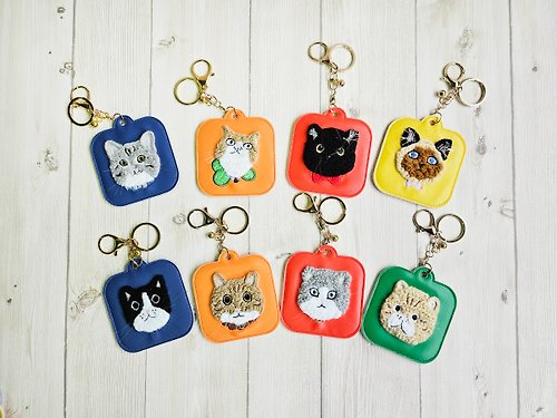 Stork embroidery 行李吊牌 / 多用途吊飾 / 鑰匙圈- 貓咪系列 8種貓貓