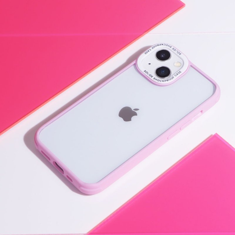 iPhone 14系列 SOPURE 極透殼特強磁吸抗菌防摔殼-粉 - 手機殼/手機套 - 塑膠 粉紅色