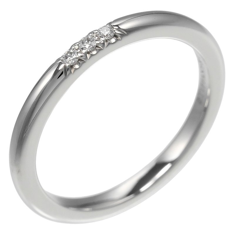 【日本直送】ティファニー TIFFANY&Co. フォーエバー ウエディング クラシック 6.5号 Pt950プラチナ 3Pダイヤ 約3g 指輪【中古】Aランク - 戒指 - 貴金屬 銀色