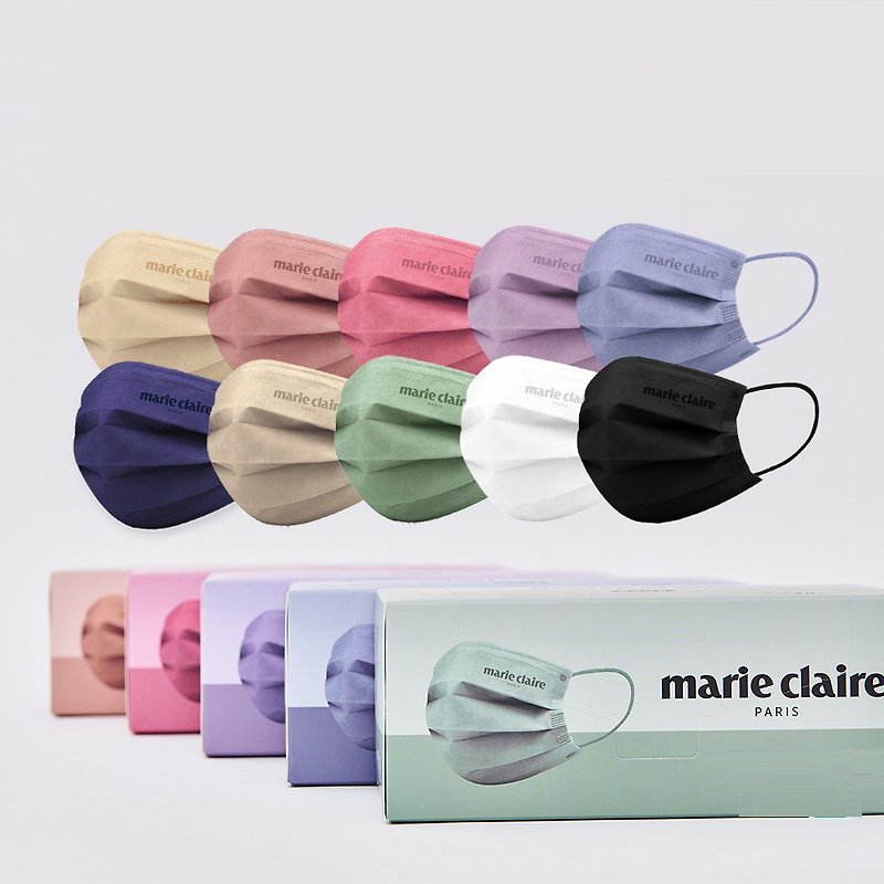 【ONEDER旺達】美麗佳人平面醫療口罩(30入)Marie Claire法式工藝 - 口罩/口罩收納套 - 其他材質 