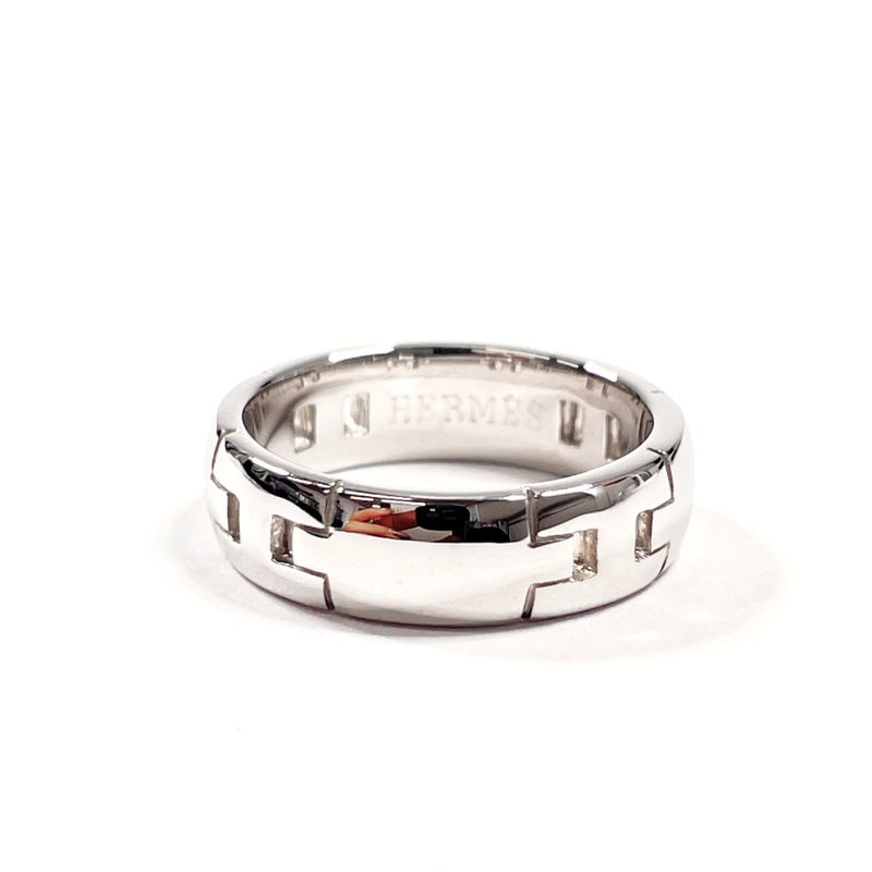 【日本直送 中古美品】9号 エルメス HERMES リング・指輪 ヘラクレス K18ホワイトゴールド シルバー 85361 - 戒指 - 貴金屬 銀色