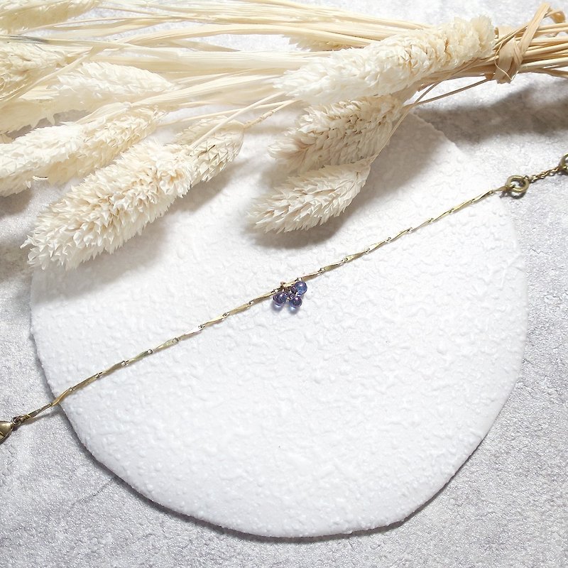 ♦ VIIART ♦ A Christmas Carol - blue-violet ♦ Czech antique Bronze bead bracelet can be customized - Bracelets - Other Metals Purple