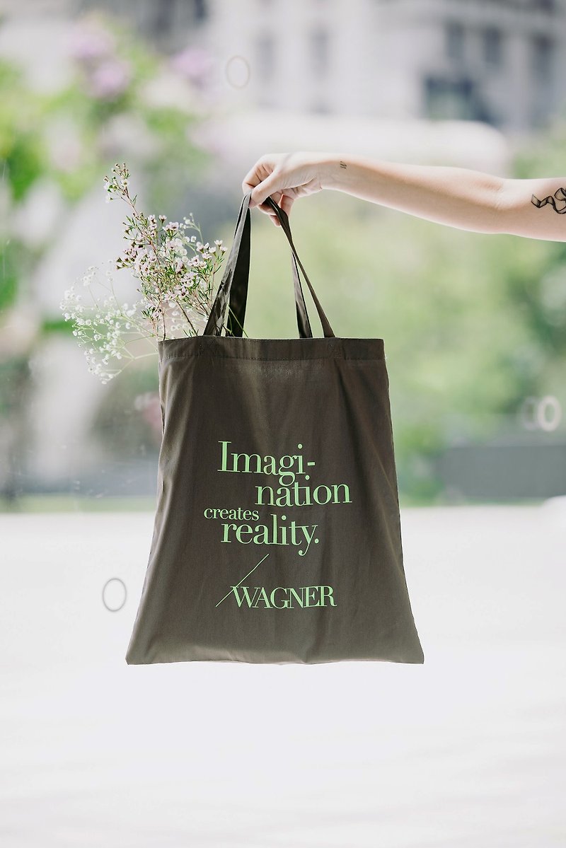 Artist motto_soft cotton thin bag Wagner Wagner Gemini - Handbags & Totes - Cotton & Hemp 