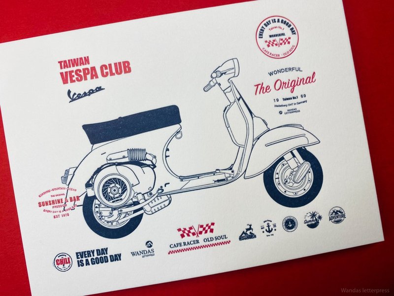 Vespa-Vespa postcard - Cards & Postcards - Paper White