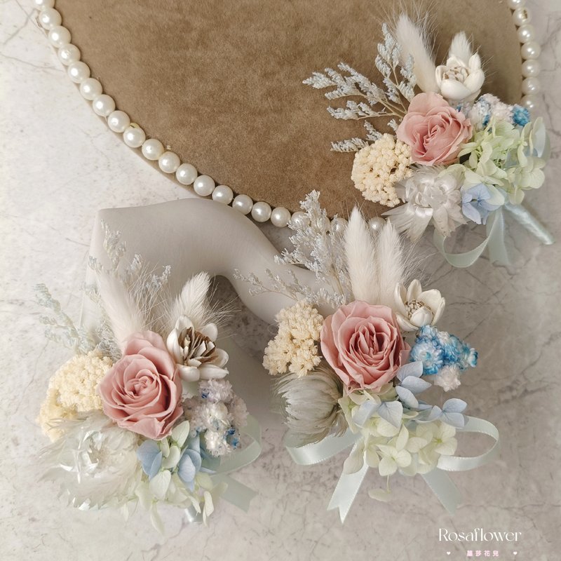 Elegant texture skin powder eternal rose corsage - Corsages - Plants & Flowers 