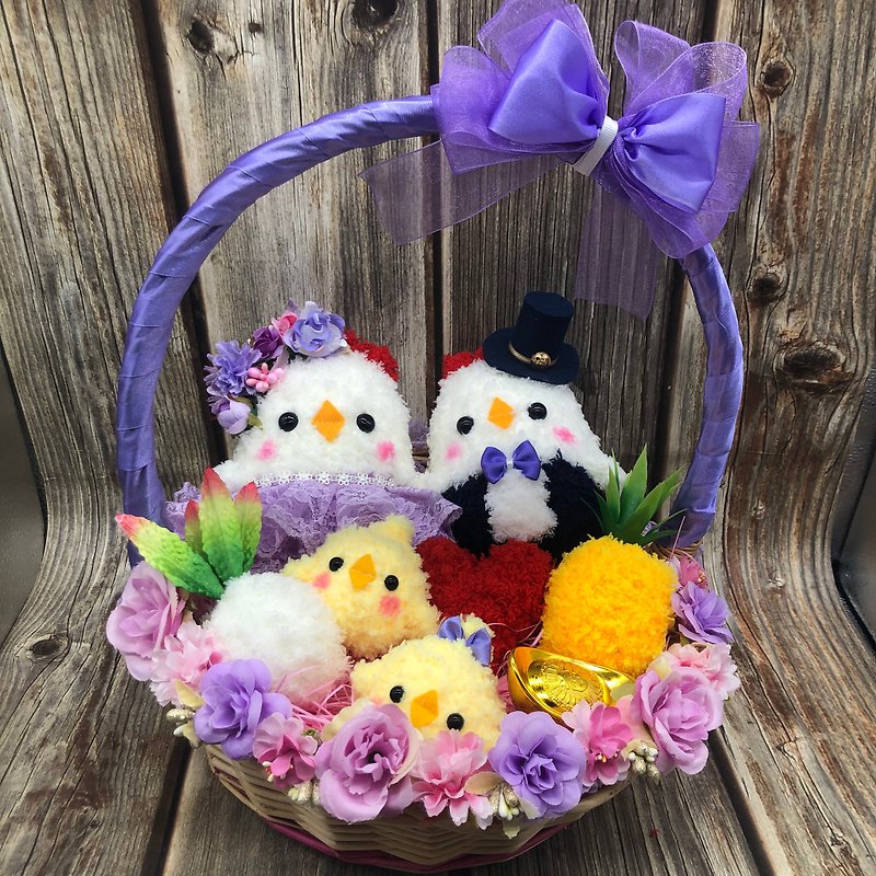 Cute wool knitting lead the way chicken doll wedding engagement wedding small things wedding supplies - Items for Display - Polyester Purple