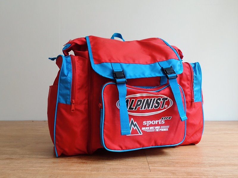 Vintage / Accessories / Sports Backpack no.1 tk - กระเป๋าเป้สะพายหลัง - เส้นใยสังเคราะห์ สีแดง