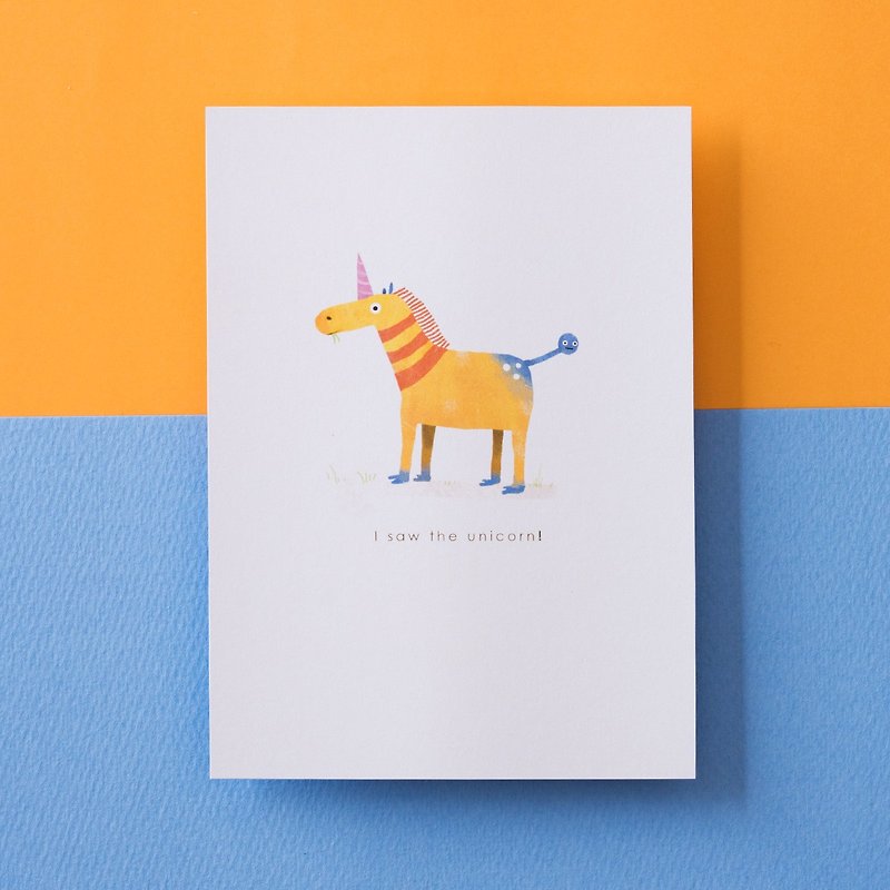 I saw a unicorn / postcard - การ์ด/โปสการ์ด - กระดาษ สีเหลือง