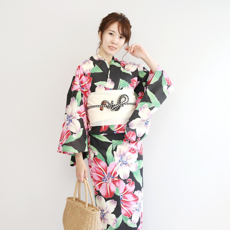 日本 和服 女性 浴衣 腰封 2件組 F Size x33-14 yukata - 其他 - 棉．麻 紅色