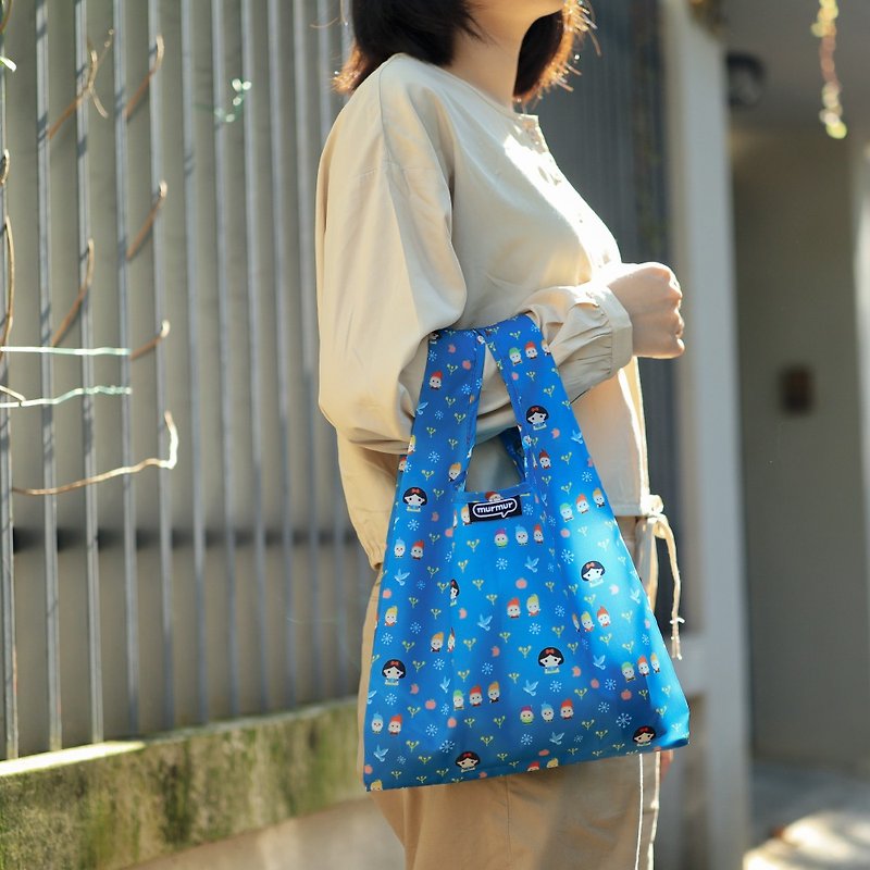 Lunch bags Shopping bags - Snow White - กระเป๋าถือ - พลาสติก สีน้ำเงิน