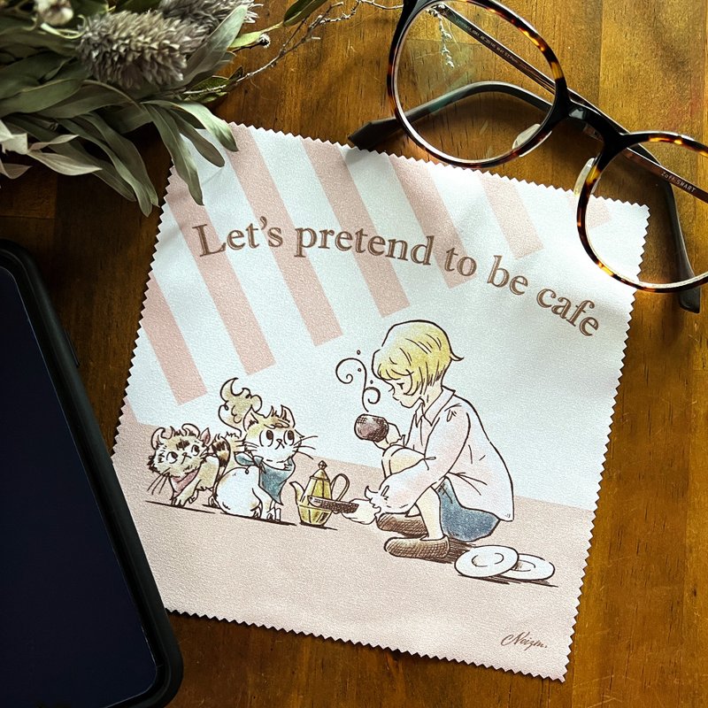 喫茶店の猫マイクロファイバークロス_ままごと - 其他 - 聚酯纖維 粉紅色