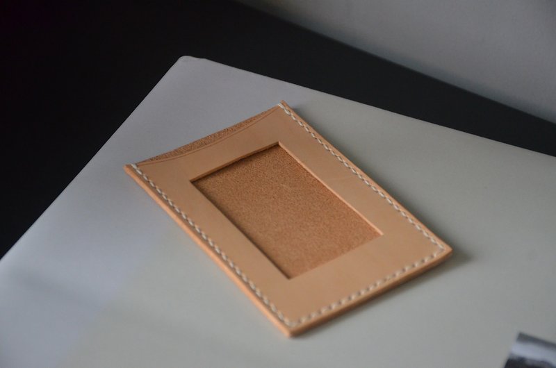 Handmade Leather Goods丨Natural Vegetable Tanned Leather Card Holder - อื่นๆ - หนังแท้ สีนำ้ตาล