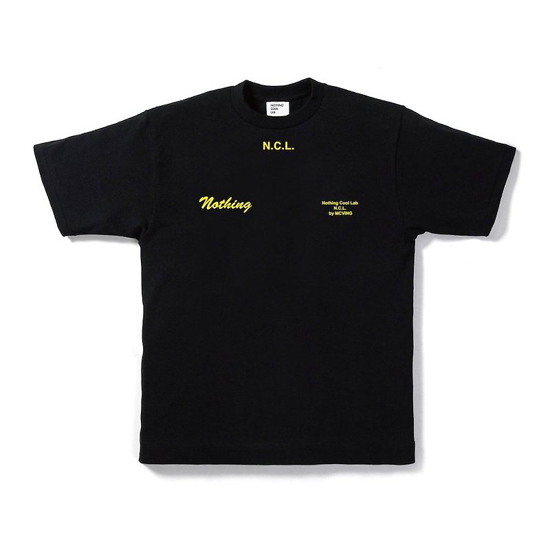 Limited Thick T-Shirt - NCL Wording Black - เสื้อยืดผู้ชาย - ผ้าฝ้าย/ผ้าลินิน สีดำ