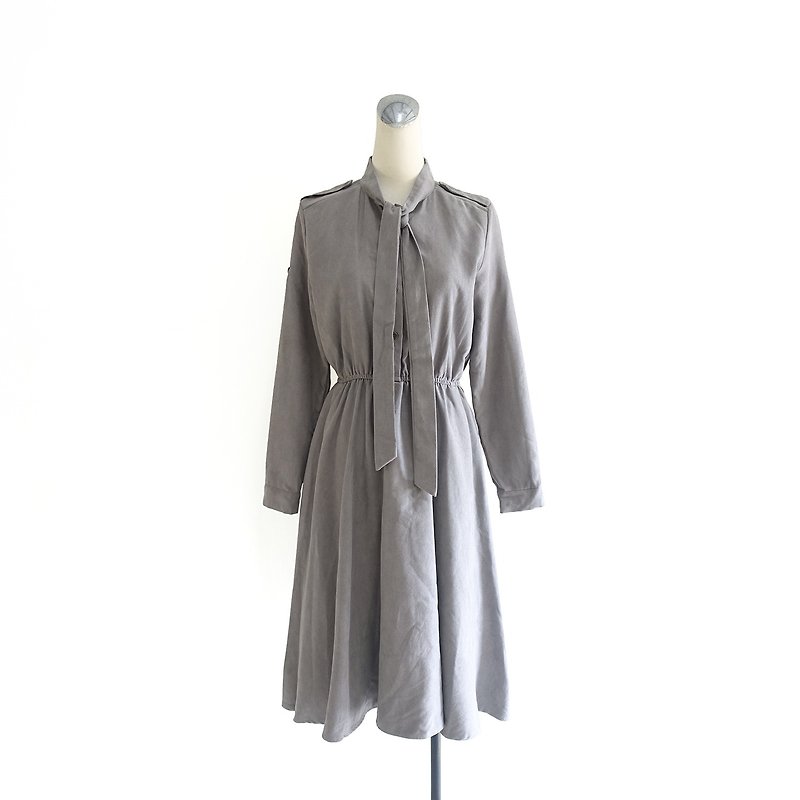 │Slowly│ Gray. Flannel - Vintage │vintage. Vintage. Arts. - One Piece Dresses - Other Materials Gray