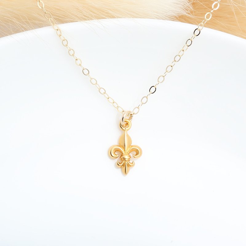 Iris s925 sterling silver 24k gold plated necklace Valentine's Day mother's gift - Necklaces - Pigment Gold