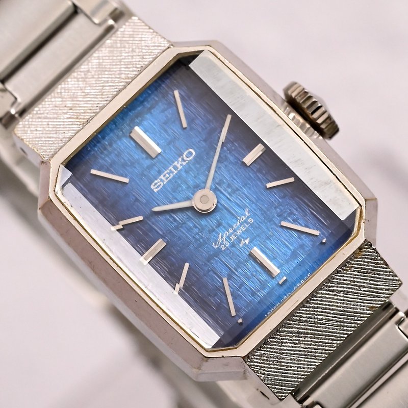 【SEIKO】ヴィンテージ セイコースペシャル 女性用 手巻き腕時計 WGPケース ブルー文字盤 1963年 日本発送 - 女裝錶 - 其他材質 藍色