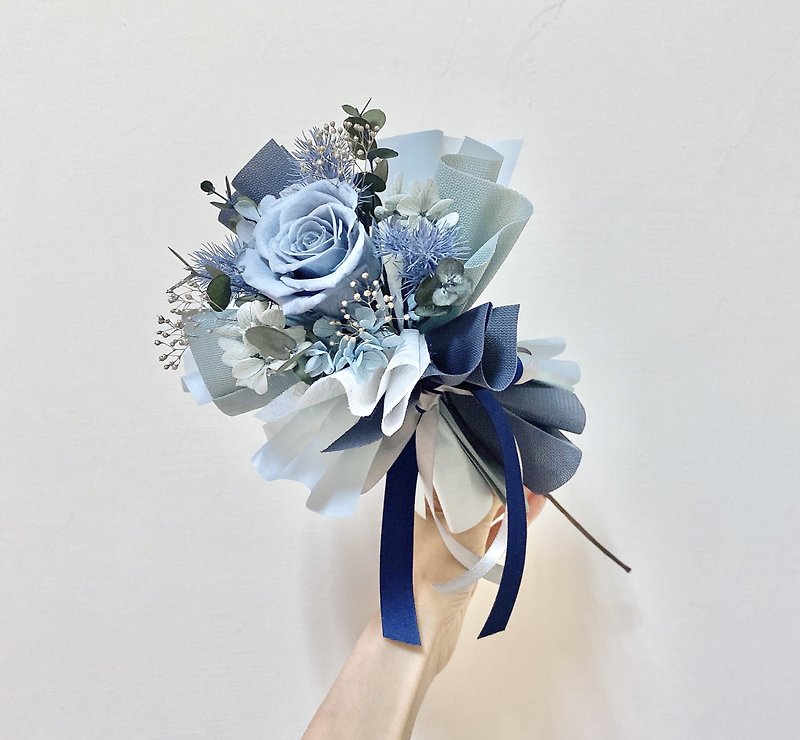 Single dried eternal flower bouquet for Valentine's Day, Chinese Valentine's Day, confession, birthday gift, home aesthetic decoration - Dried Flowers & Bouquets - Plants & Flowers 
