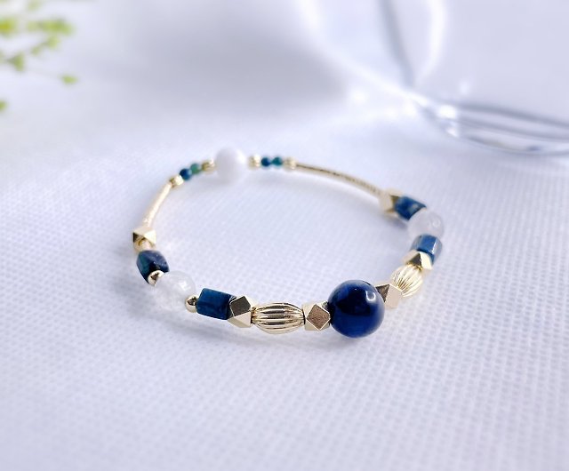 Unlimited love・Customized sister gift・Gold-plated edged glass imitation  Gemstone bracelet (letters can be added) - Shop keepitpetite Bracelets -  Pinkoi