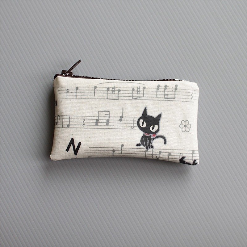 Cool cat purse No.2 (only one) - กระเป๋าใส่เหรียญ - วัสดุกันนำ้ สีกากี