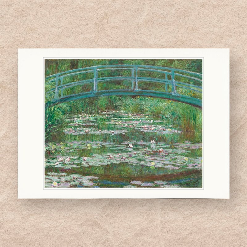 【 藝術畫卡 】莫內・日本式步橋 | B4畫卡 - 海報/掛畫/掛布 - 紙 綠色
