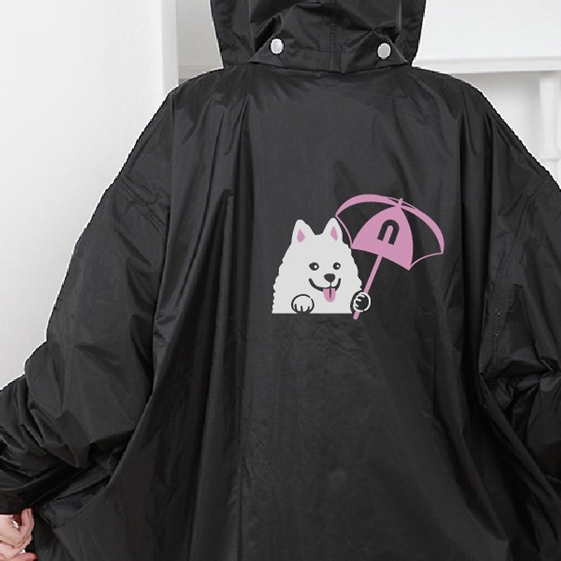 Reflective adult raincoat fox dog Japanese Spitz, a must-have for rainy day motorcycles in Taiwan - Umbrellas & Rain Gear - Waterproof Material Multicolor