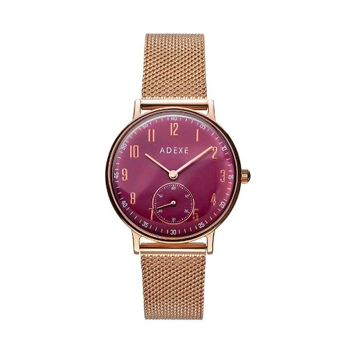ADEXE | 推薦小眾手錶品牌 原創蔓越莓單眼秒數手錶功能 不銹鋼金屬帶