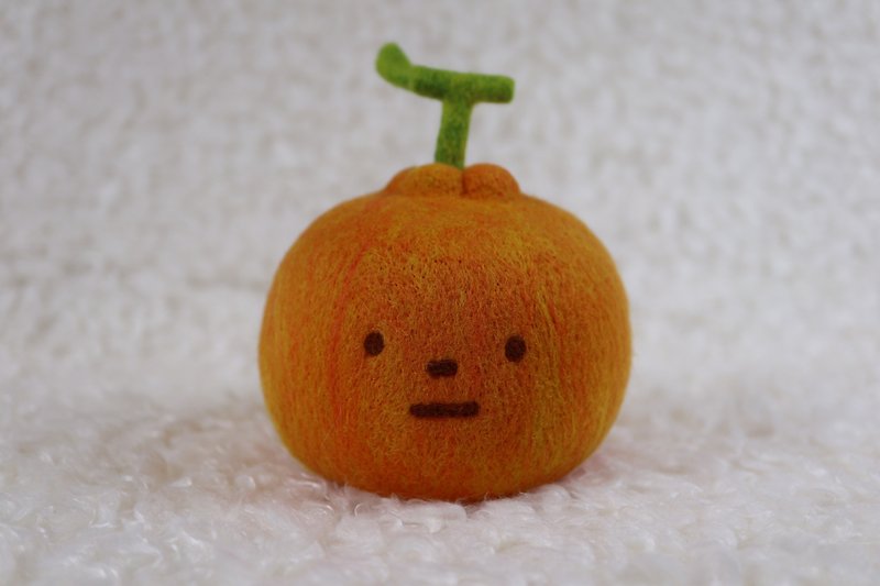 Needle felt innocent orange - ตุ๊กตา - ขนแกะ สีส้ม