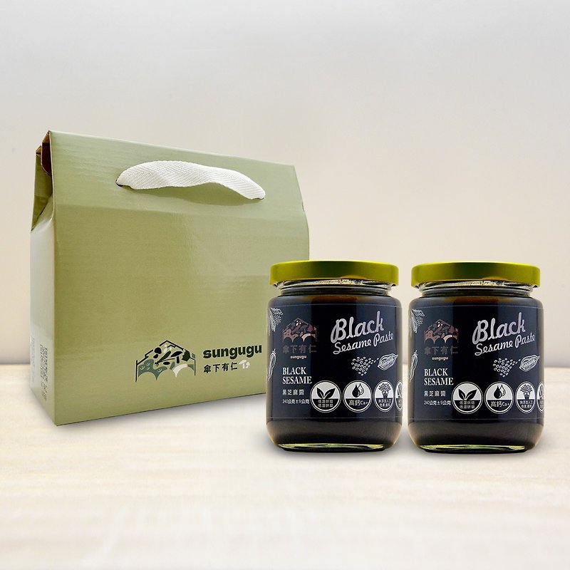 Pure black sesame paste 240g (sugar-free) gift box set - Jams & Spreads - Glass 