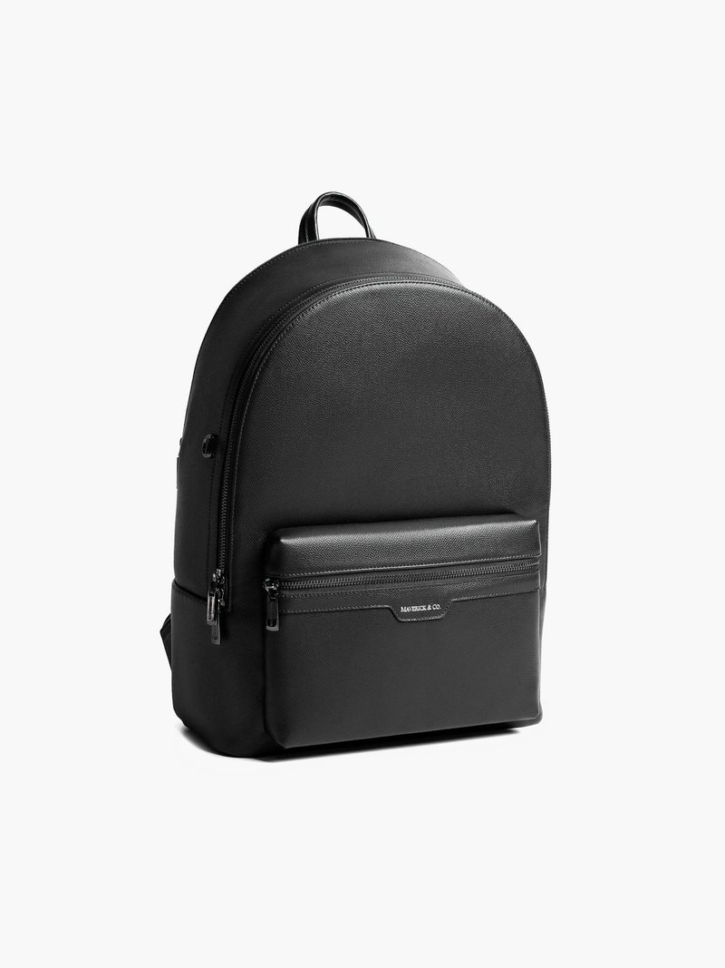 Maverick & Co. - Black Skyler Trendsetter Backpack Plus - กระเป๋าเป้สะพายหลัง - หนังเทียม สีดำ