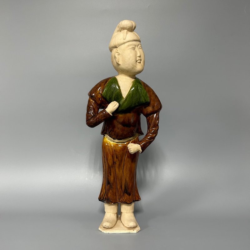 唐三彩男立俑 - 擺飾/家飾品 - 陶 卡其色
