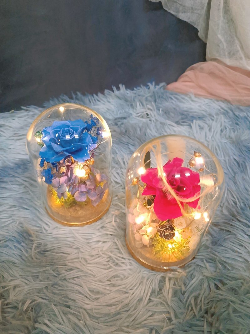 聖誕聯誼手作課 永生玫瑰玻璃罩 - 植栽/花藝 - 其他材質 