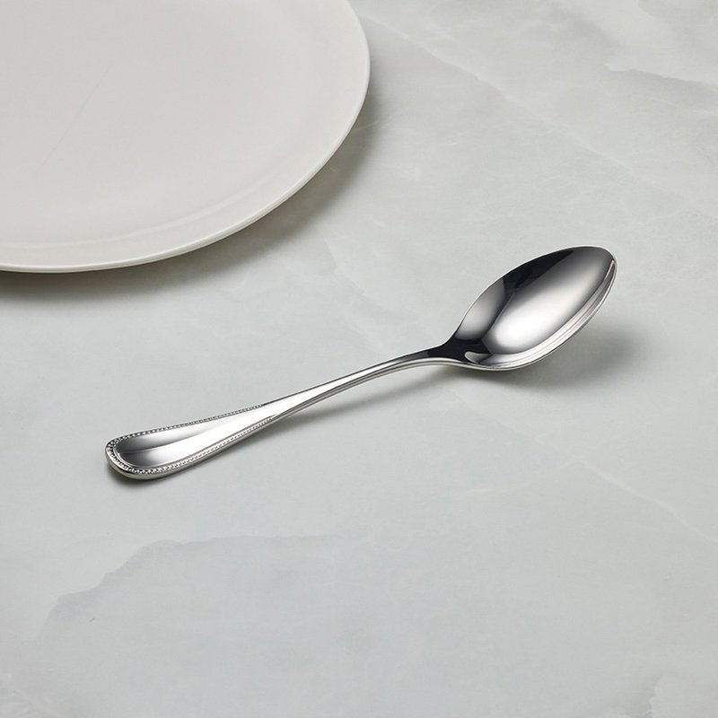 日本山崎金屬 - ELEGANCE系列 - 不鏽鋼湯匙 (183mm) - 刀叉/湯匙/餐具組 - 其他金屬 銀色